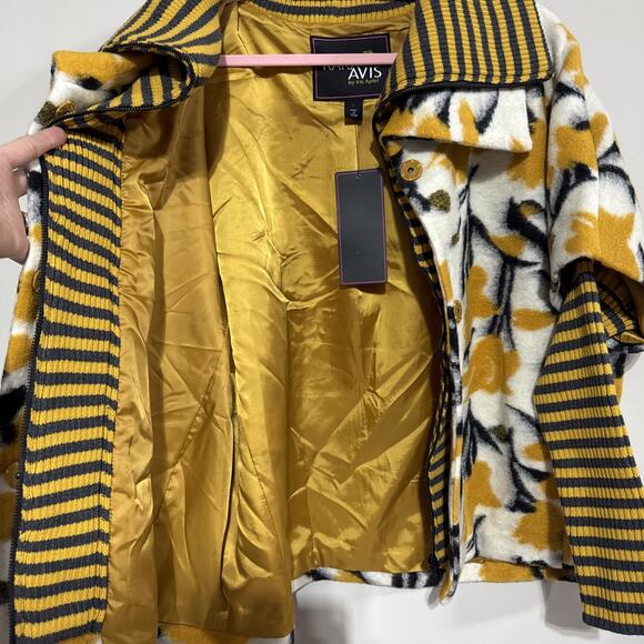 RARA AVIS By Iris Apfel Statement Turtleneck Coat Bold Designer Sz L NWT - Picture 10 of 16